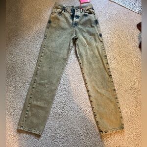 DIESEL® 1956 D-Tulip High Waist
Straight Leg Jeans Beige Trousers